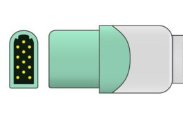 Datascope 12 Pin 3 Lead Snap Type ECG Monitor Cable