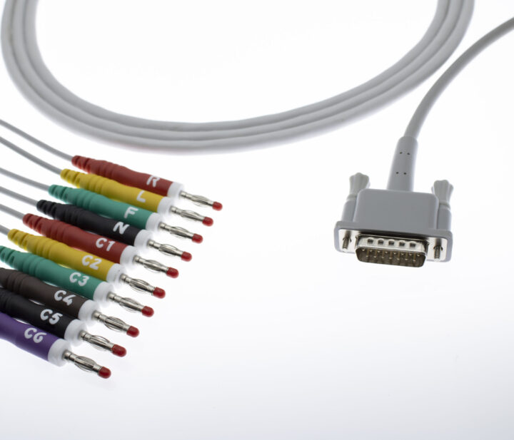PHILLIPS 10 LEAD ECG PATIENT CABLE – 4 MM BANANA – 22K.R