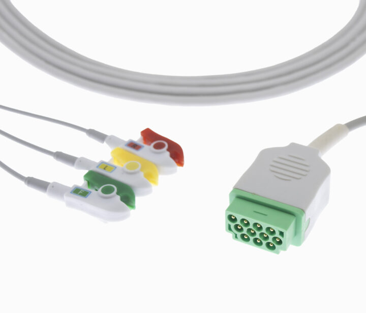 GE 11 pin 3 Lead Clip Type ECG Monitor Cable