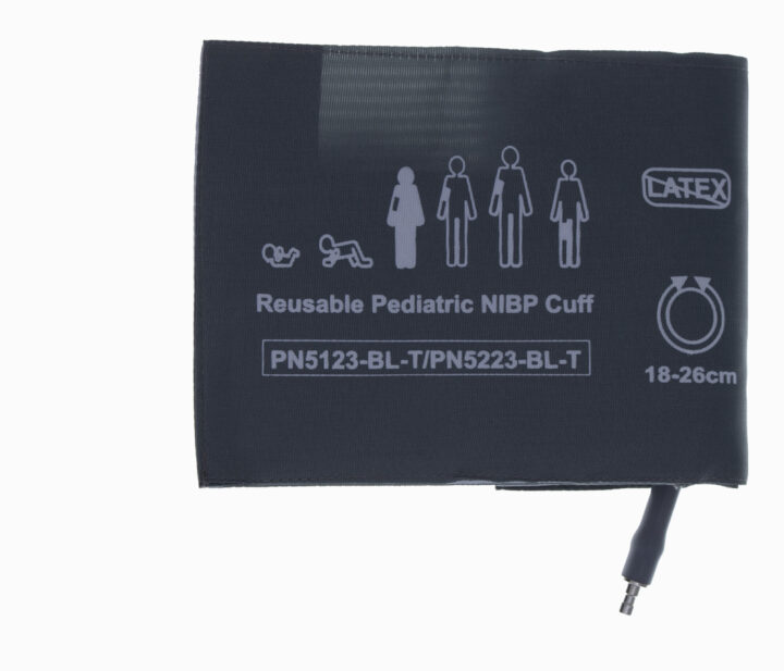 Reusable NIBP Single Hose Cuff Paediatric  18cm to 26 cm Grey